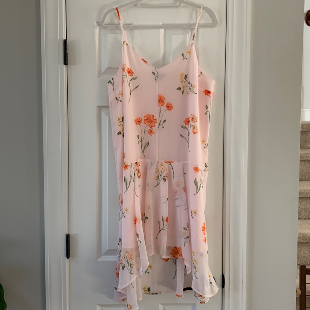 Who What Wear Pink Floral Dress